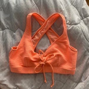 asos coral bathing suit top!